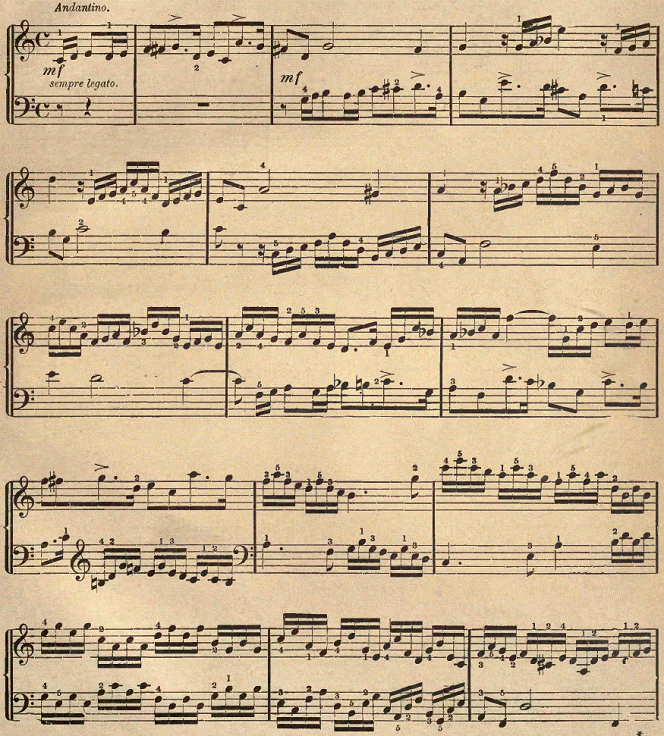 piano fughetta by Bach