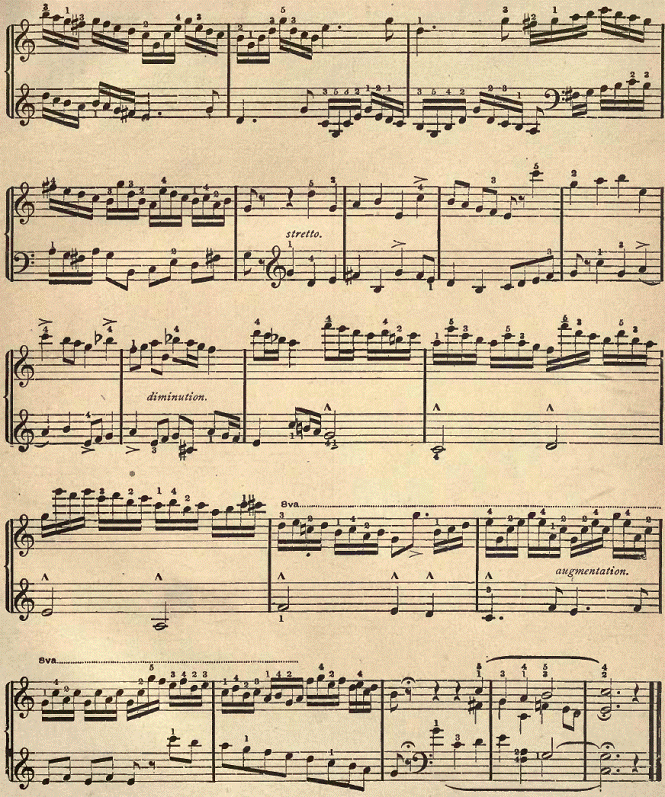 piano fughetta by Johan Sebastian Bach