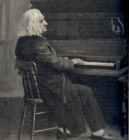 Franz Liszt at piano