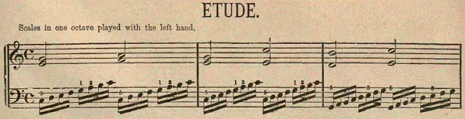 etude about major and minor scales