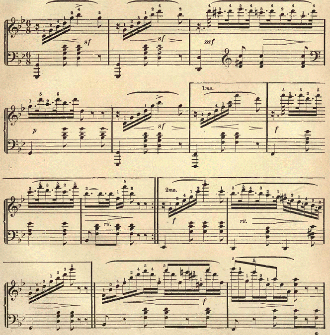 piano composition with grand arpeggios