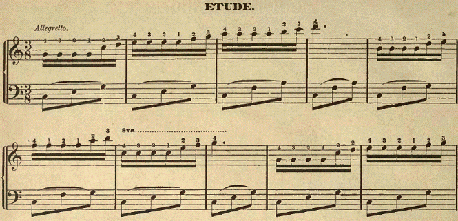 repeating notes etude